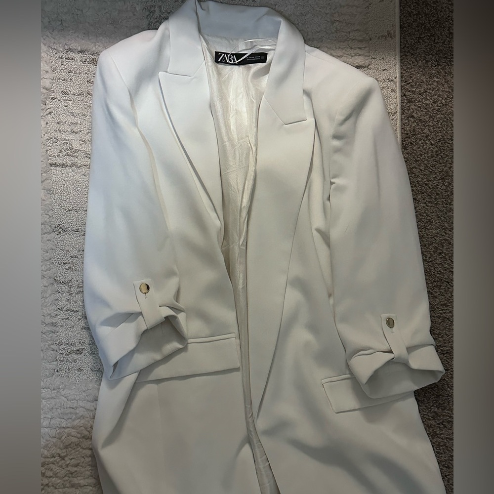 Zara white blazer size XL